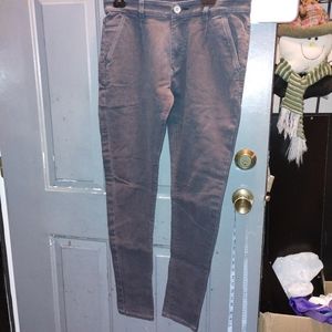 GAS Grey Textured Skinny Pants
